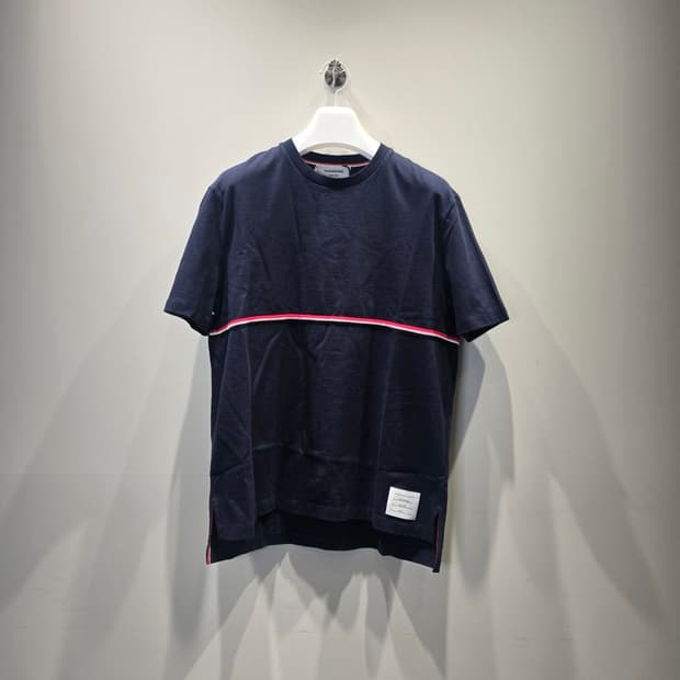 [정품] 톰브라운 RWB 스트라이프 반팔 티셔츠 네이비 3