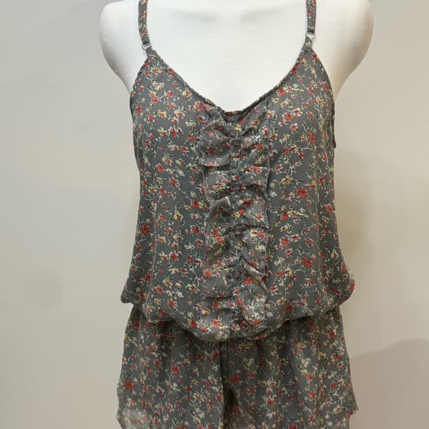 플라워패턴 롬퍼/리즈리사깔