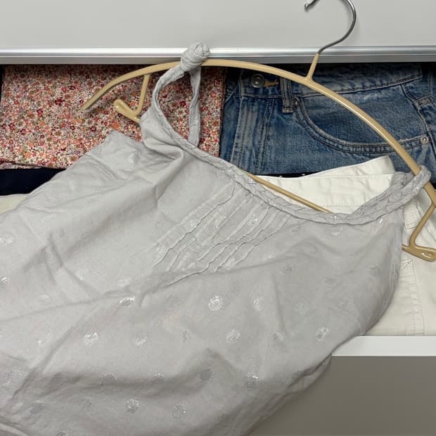 빈티지 도트 나시