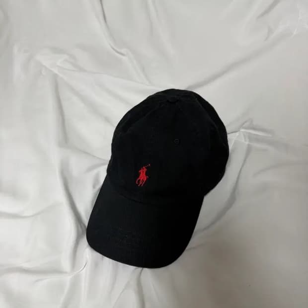 폴로랄프로렌 코튼 치노 베이스볼 캡 - 블랙