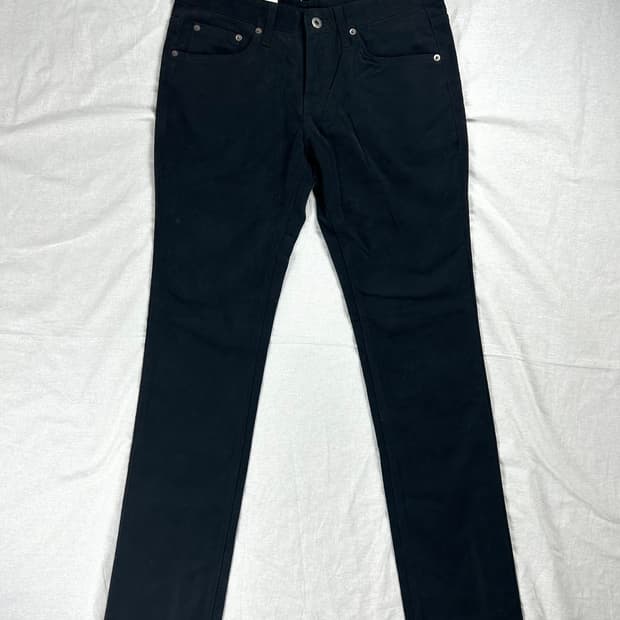 Helmut Lang 블랙 코튼 슬림팬츠