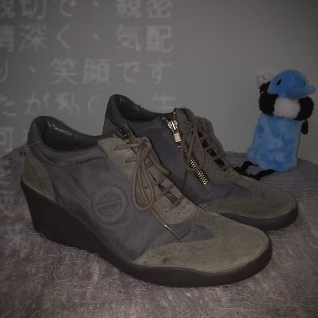 NO NAME 90s Leather Wedge Sneakers