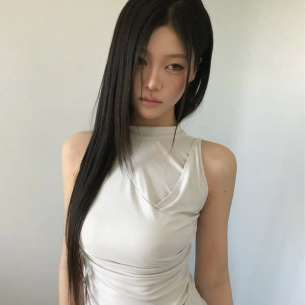 플레어업 드레이프 슬리브 탑