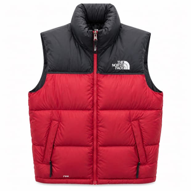 노스페이스 레드 패딩 베스트 95