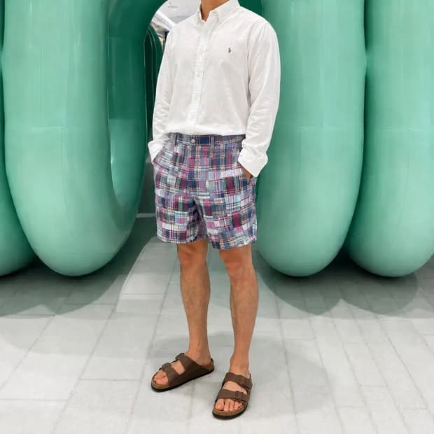 38 BROOKS BROTHERS 브룩스브라더스 패치워크 체크 반바지
