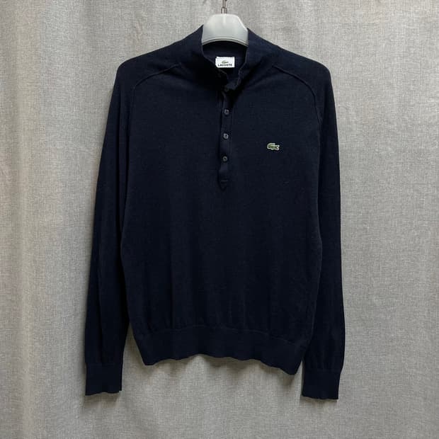[105] 라코스테 코튼 캐시미어 하프 버튼 니트
