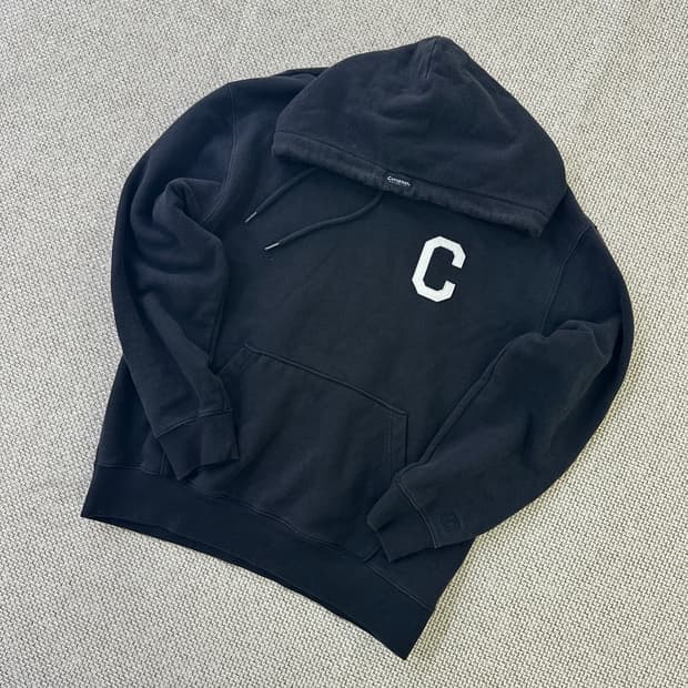 S 커버낫 블랙 C로고 후드티 0413D