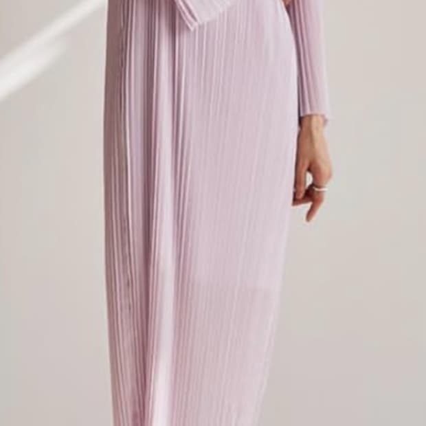 길트프리 플리츠 라벤다 원피스