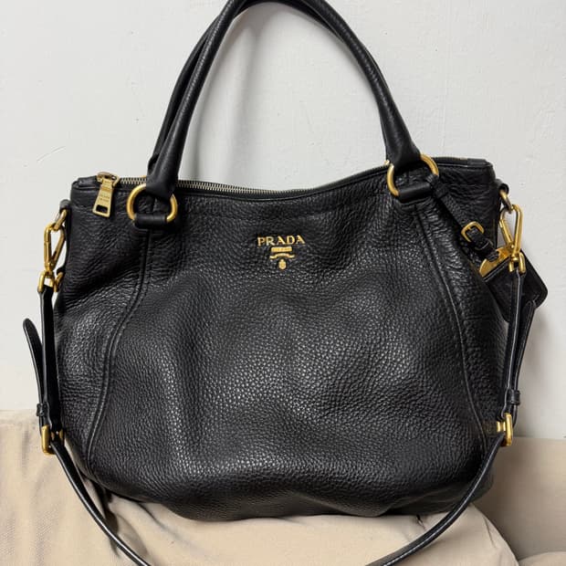 [정품] 프라다 토트백 블랙