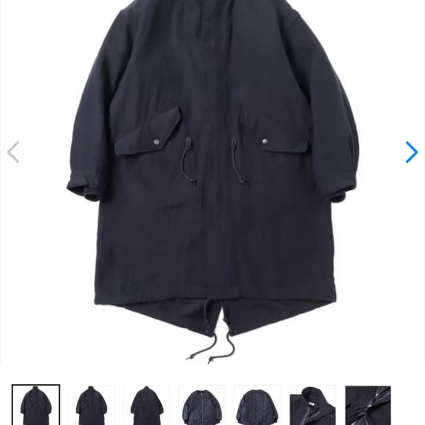 marka wool linen back satin mods parka