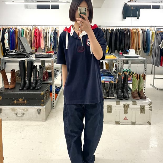 TOMMY HILFIGER hood t-shirt 타미 반팔 후드티