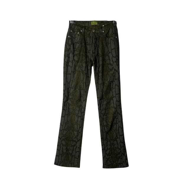 [CIMARRON] 파이톤 뱀피 세미 부츠컷팬츠