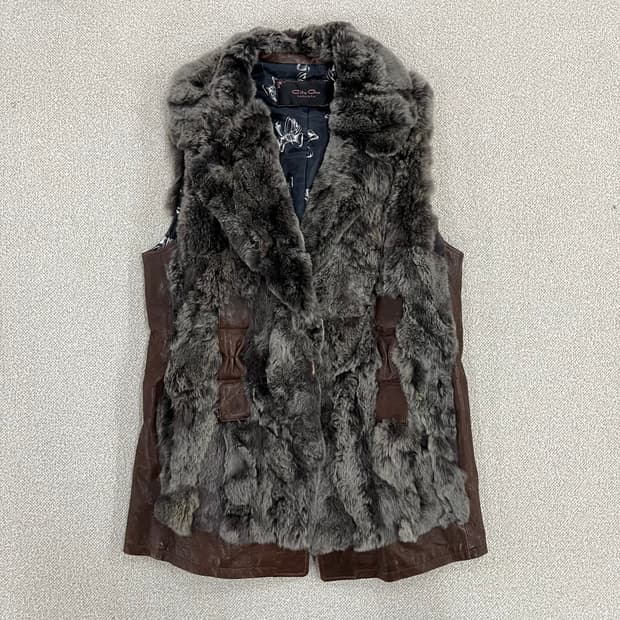 77 시티지 여성 양가죽 퍼 조끼 0213M