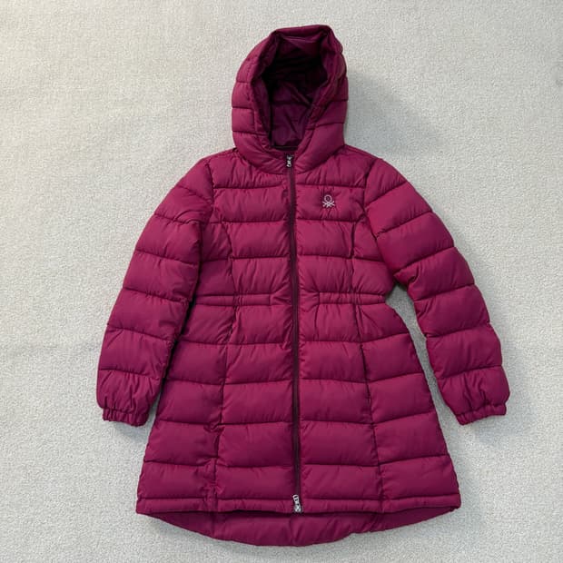 L 베네통 여성 키즈 롱패딩 0210T