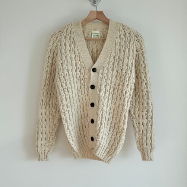 MADE IN IRELAND 헤비울 가디건(울마크)