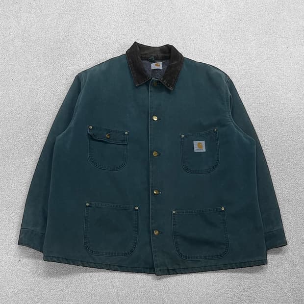 칼하트 Carhartt usa 블랭킷 라이너 초어 자켓 헌터그린