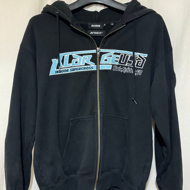 아비렉스 XLARGE 일본 한정 콜라보 크롭 후드