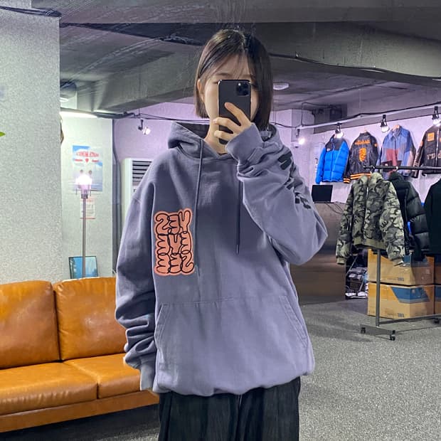 예스아이씨 빅멀티로고 파스텔 후드티 B3570