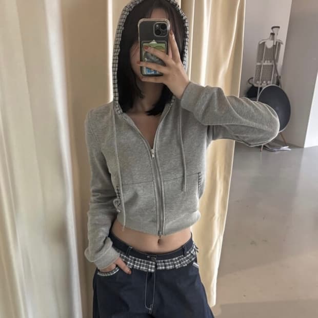 오운서 Check Ending Daily Hooded Zip-Up