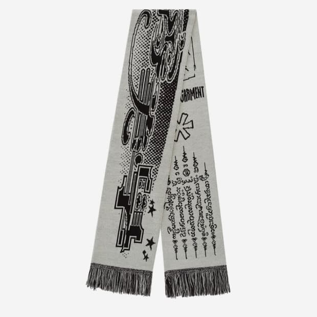 카시코 자카드 아이보리 머플러 스카프 목도리