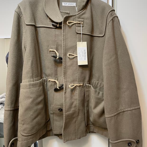 (새상품/48) 아워레가시 남성 배스 울 크롭 더플 코트