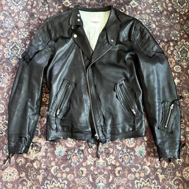 15AW 더 솔로이스트 러프아웃 레더자켓 48