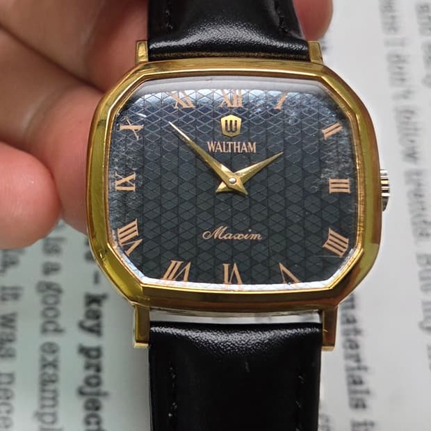 레어] 빈티지 월쌈 옥토 칼침핸즈 블랙미러 로만입체판 수동 메커니컬