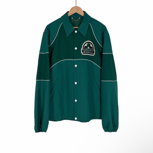 [50] 루이비통 23fw LV 비통 플라워 코튼 바시티 코치 자켓 그린