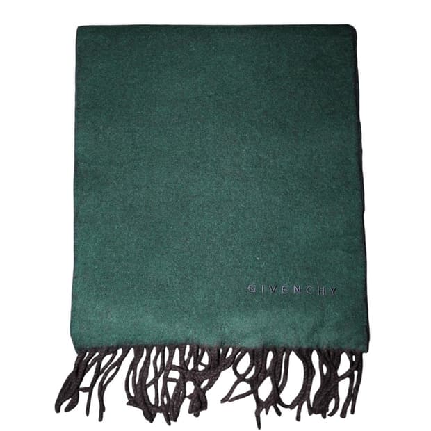 지방시 그린네이비 램스울100% 머플러