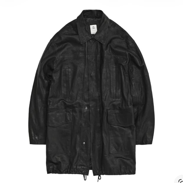 [3] 폴리테루 램스킨 레더카코트 블랙
