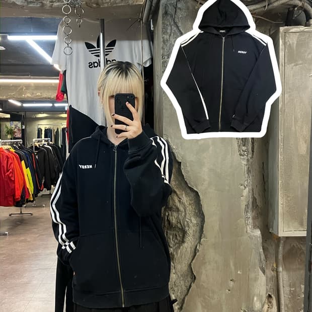 널디 후드집업 블랙 M  #csz2012