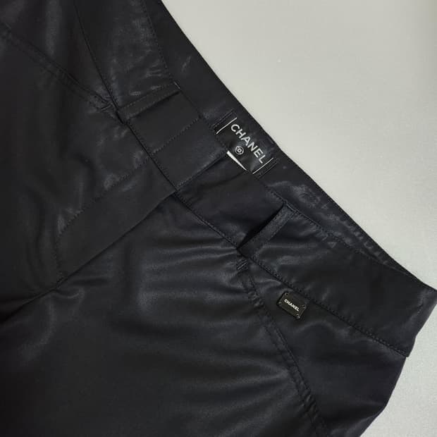 샤넬 블랙 울 팬즈 