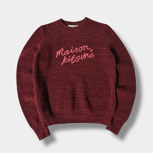 메종키츠네 24fw 핸드라이팅 컴포트 니트