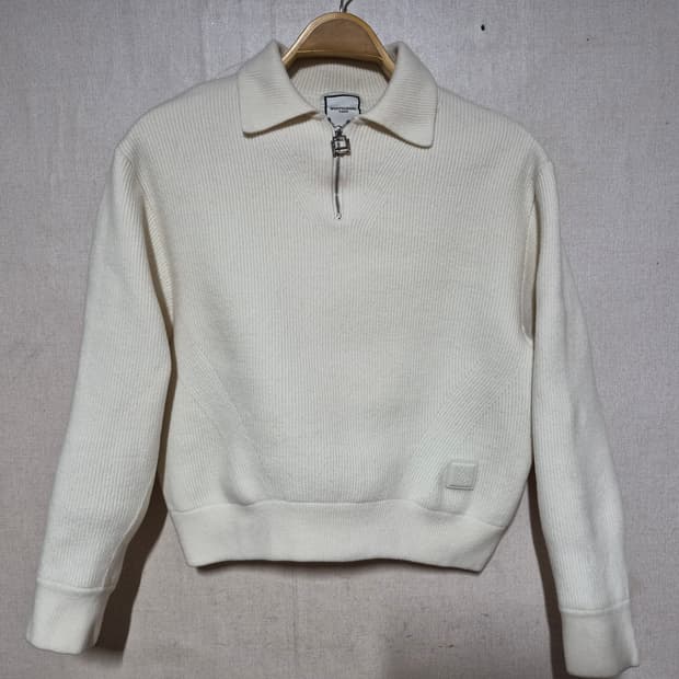 Wooyoungmi 우영미 화이트 니트 하프집업 (48)