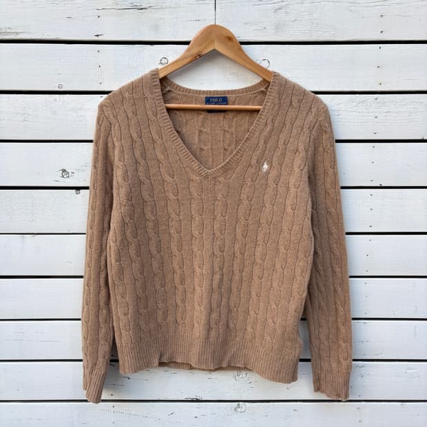 Polo 폴로 울 캐시미어 브이넥 니트