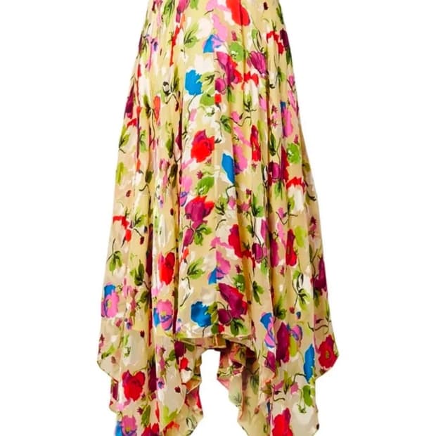 SALONI 살로니 프레야 사틴 데보레 플로럴 스커트