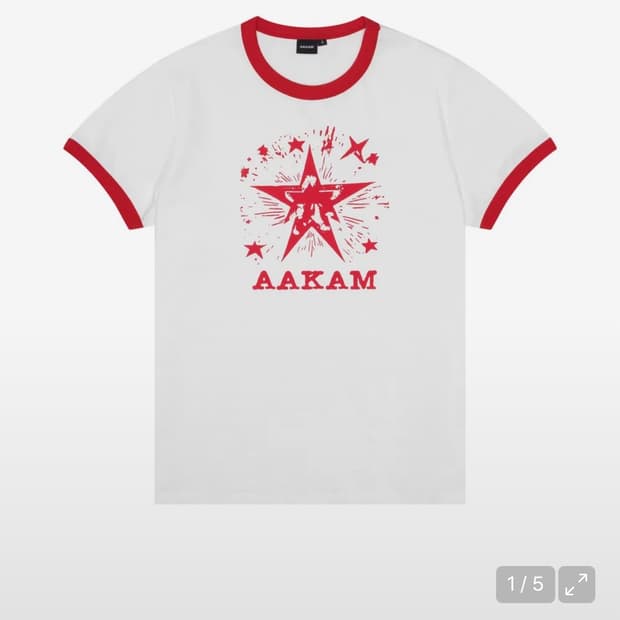 아캄 스타 링거 티 레드 S