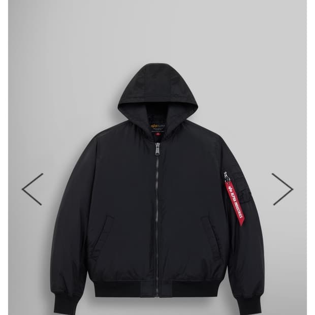 알파인더스트리 MA-1 HOODED OXFORD FLIGHT JACKET