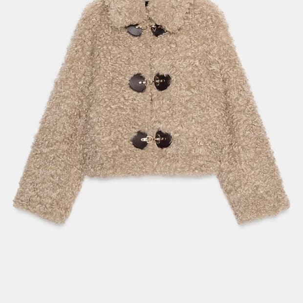 자라 ZARA 페이크 퍼 토글 재킷 M 사이즈 4968/250/704