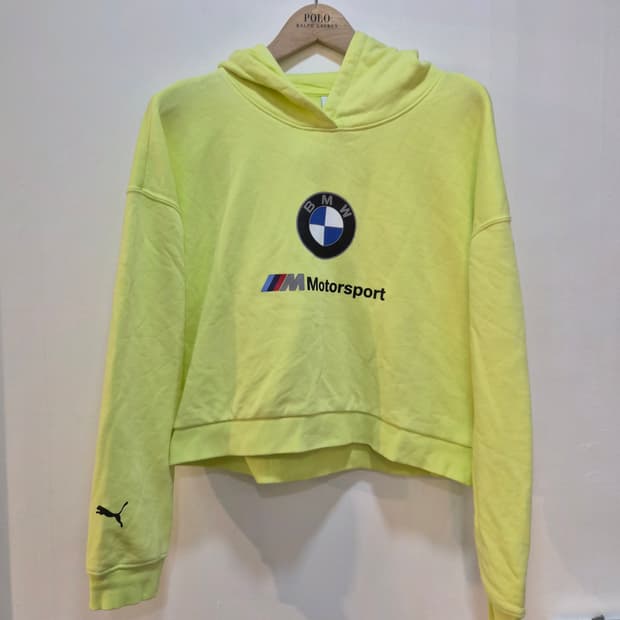 우먼 M) PUMA x BMW 크롭 후드 팝니다