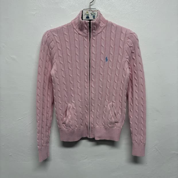 폴로 랄프로렌 케이블 니트 집업