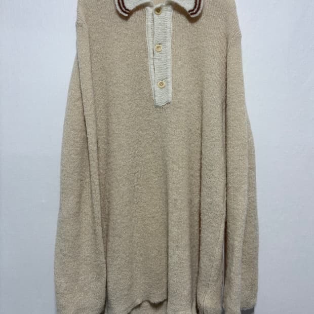 [48]  OUR LEGACY BIG PIQUE KNIT BEIGE