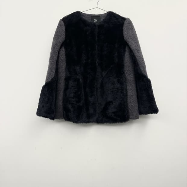 Formal double-fabric short coat 