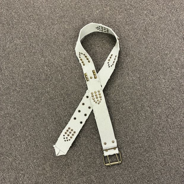 Japanese vintage y2k 그레이 스터드 벨트