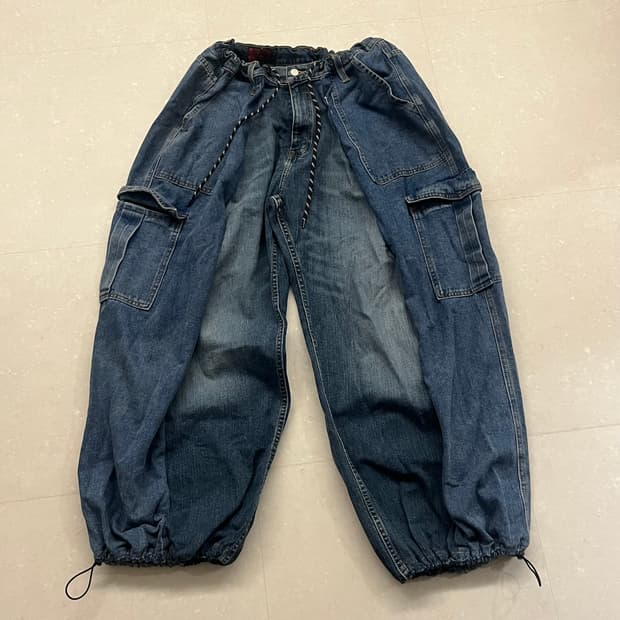 와이즈걸 빈티지 데님 커스텀 팬츠