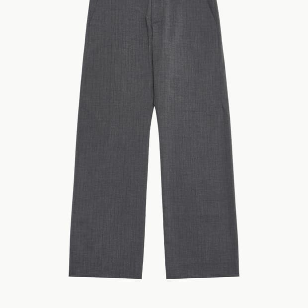 머듈 스트라이프 바지 그레이