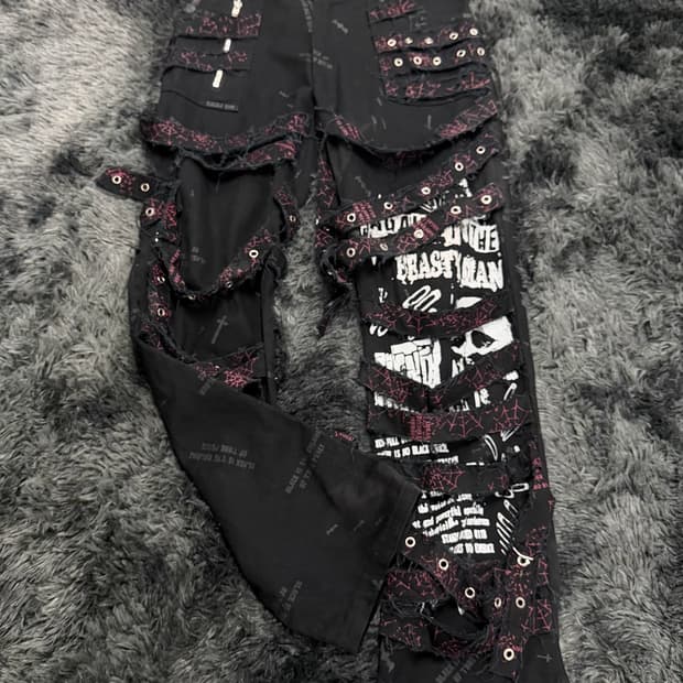 GLP 그런지 스트랩 펑크 팬츠