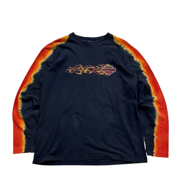 00s 할리데이비슨 플레임 타이다잉 롱슬리브 