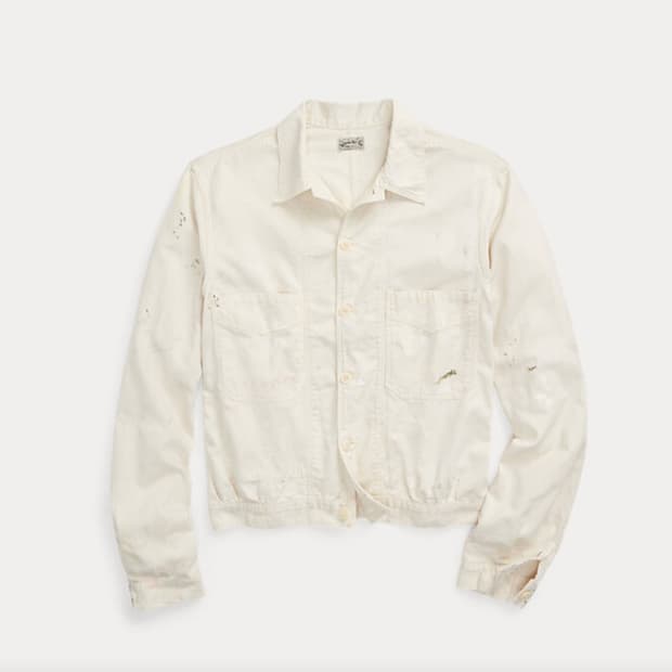 더블알엘 rrl 페인트 스플래터 사틴 워크재킷 L