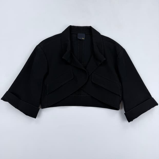 펜디 아카이브 크롭 자켓 블랙 42